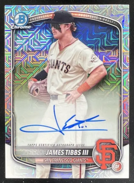 2025 Bowman Chrome Mega Box Refractors #BMA-JT James Tibbs III Auto