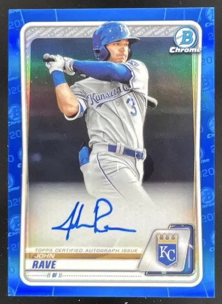 John Rave #BSPA-JRA 2020 Bowman Sapphire Edition Baseball Autographs