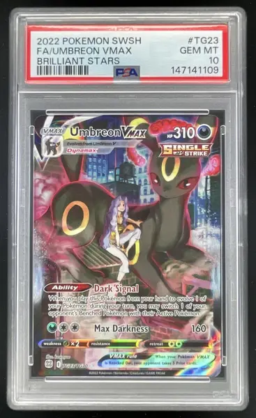 2022 Pokemon Sword & Shield Brilliant Stars Trainer Gallery Umbreon VMAX PSA 10