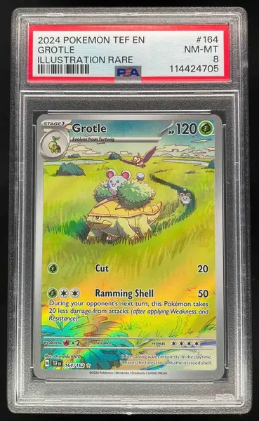2024 Pokemon Temporal Forces #164/162 Grotle PSA 8