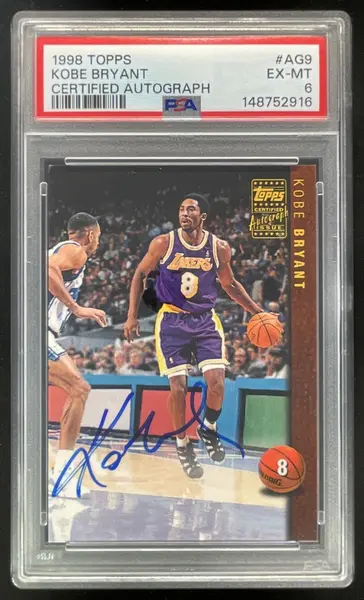 1998-99 Topps Autographs #AG9 Kobe Bryant Auto PSA 6