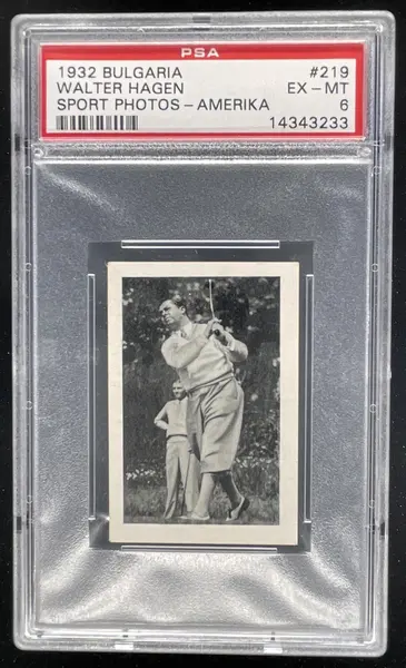 1932 Bulgaria Sport Photos Amerika #219 Walter Hagen PSA 6