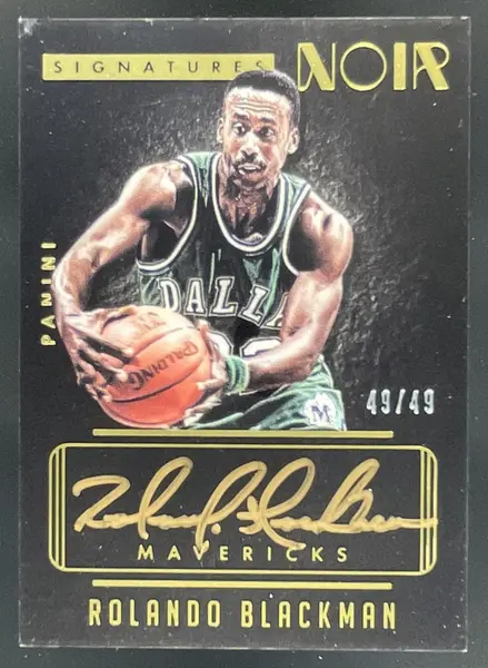 2014-15 Panini Noir Auto Noir Color #NC-RB Rolando Blackman Auto /49