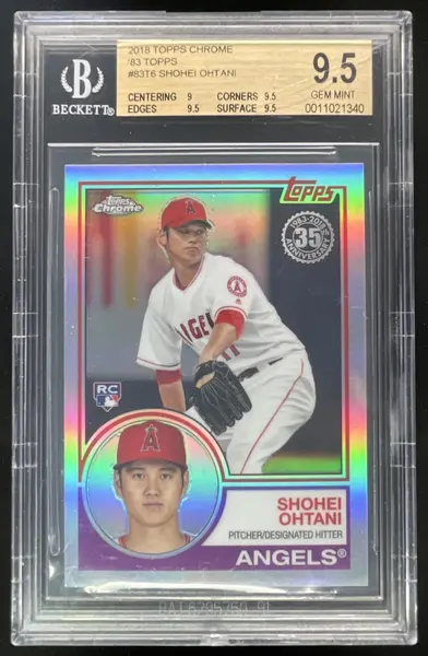 2018 Topps Chrome 1983 Topps Refractors #83T-6 Shohei Ohtani RC BGS 9.5