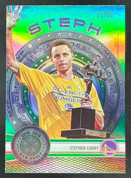 2025-26 Topps MVP Vault Green Rainbow #MVP-6 Stephen Curry /99