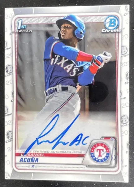2020 Bowman Chrome Prospect Autographs #CPA-LA Luisangel Acuna RC Auto