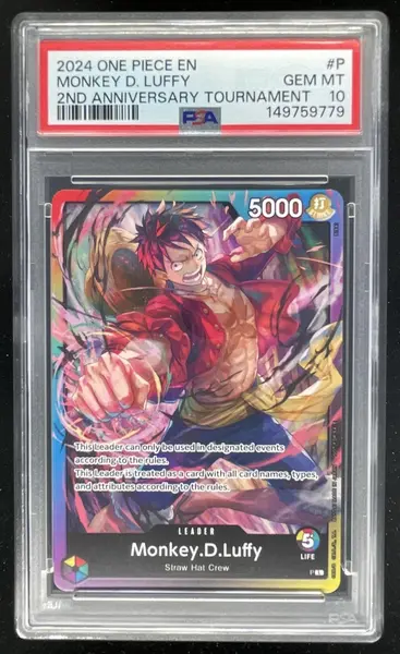 2024 One Piece EN 2nd Anniversary Tournament #P Monkey D Luffy PSA 10