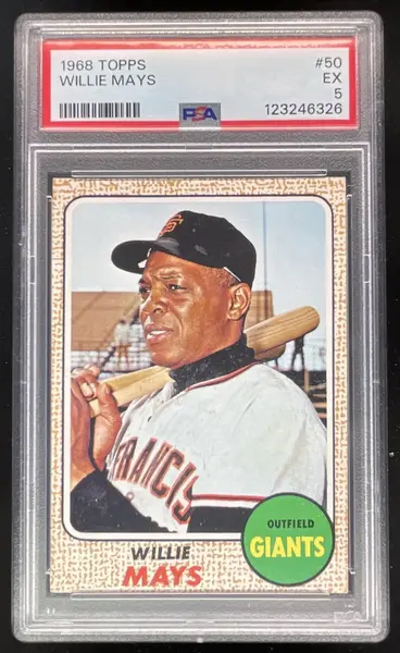1968 Topps #50 Willie Mays PSA 5