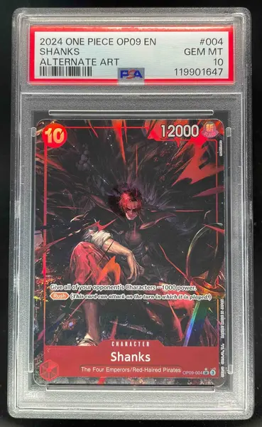 2024 One Piece OP09 EN #004 Shanks Alternate Art PSA 10