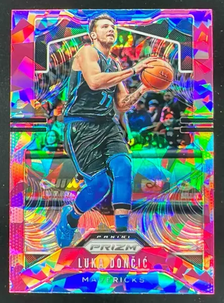 2019-20 Panini Prizm Prizms Pink Ice #75 Luka Doncic