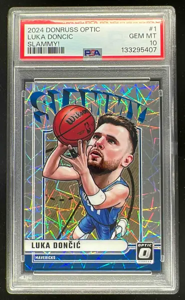 2024-25 Panini Donruss Optic Slammy! #1 Luka Doncic PSA 10 on