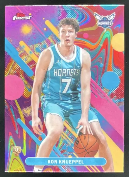 2025-26 Topps Finest Common Oil Spill Refractor #4 Kon Knueppel RC