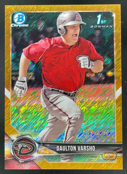 2018 Bowman Chrome Prospects Gold Shimmer Refractor #BCP198 Daulton Varsho /50