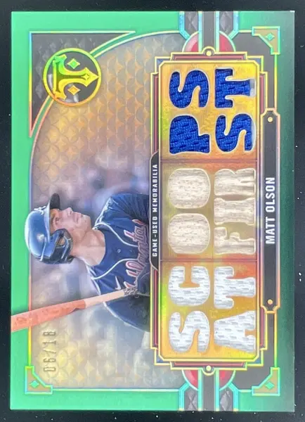 2022 Topps Triple Threads Relics Emerald #TTR-MO Matt Olson /18