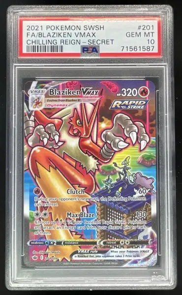 2021 Pokemon Sword & Shield Chilling Reign #201/198 Blaziken VM PSA 10