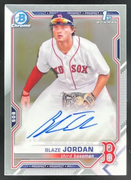 2021 Bowman Chrome Prospect Autographs #CPA-BJ Blaze Jordan Autograph RC Auto