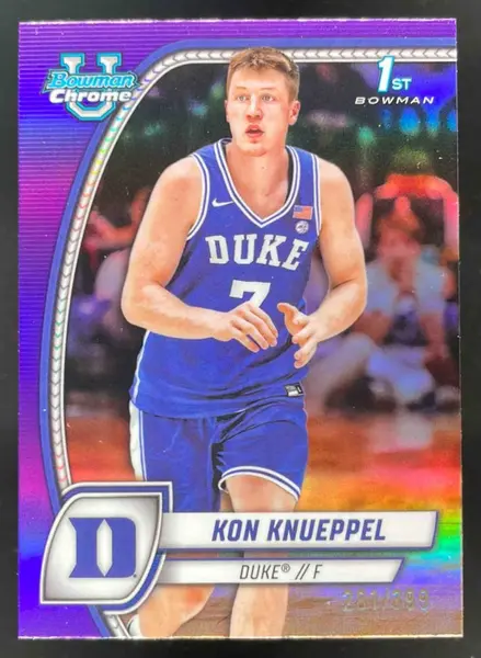 2024-25 Bowman University Chrome Purple Refractor #48 Kon Knueppel /399