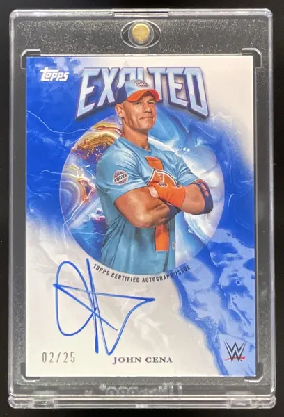 2025 Topps Exalted Autographs Blue #EXA-JOH John Cena Auto /25