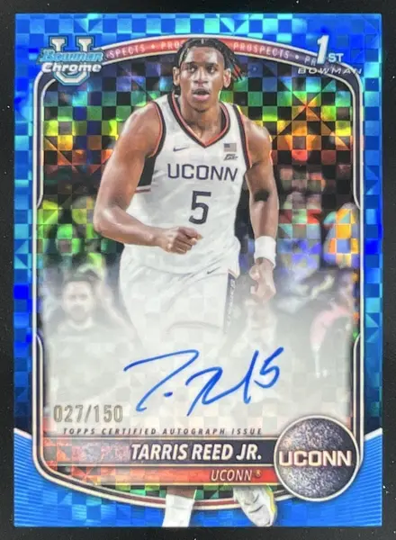 2025-26 Bowman Chrome Blue X-Fractor #CPA-TR Tarris Reed Jr. RC Auto /150