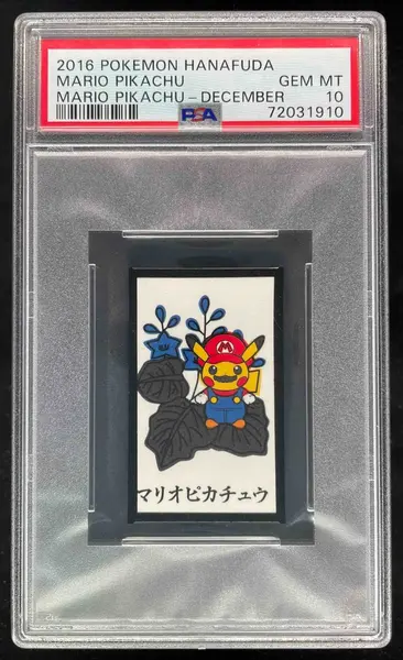 2016 Pokemon Hanafuda Mario Pikachu December PSA 10 on Fanatics 