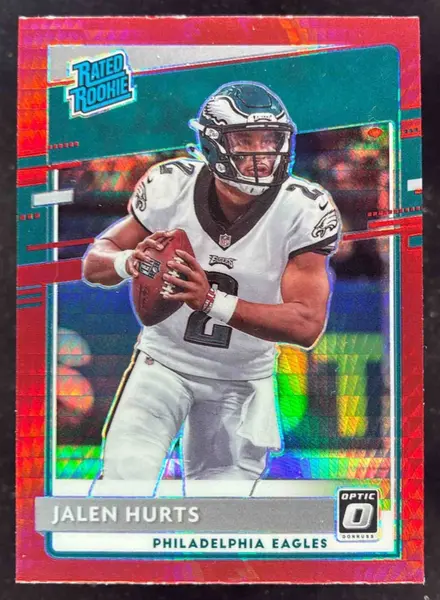 2020 Panini Donruss Optic Red Hyper Prizm #164 Jalen Hurts RC