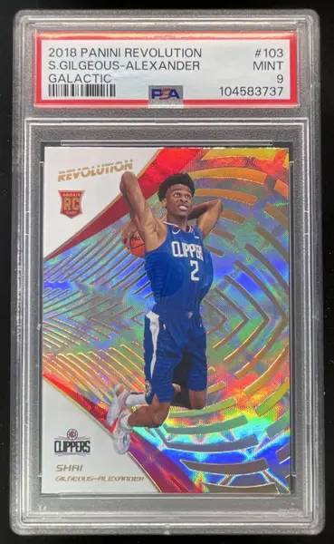2018-19 Panini Revolution Galactic #103 Shai Gilgeous-Alexander RC PSA 9