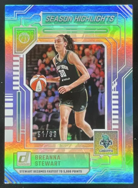 2025 Panini Donruss WNBA Season Highlights #8 Breanna Stewart /99