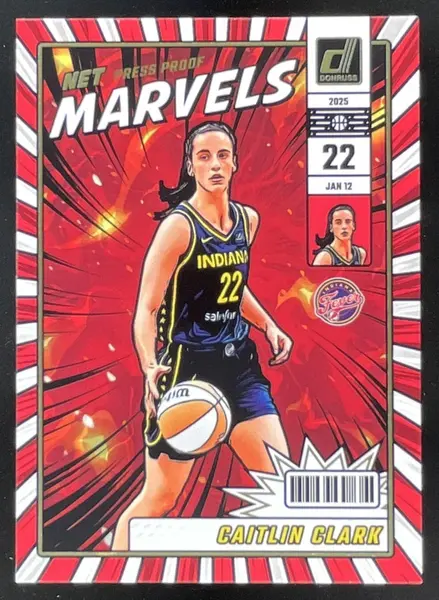 2025 Panini Donruss WNBA Net Marvels Press Proof #19 Caitlin Clark