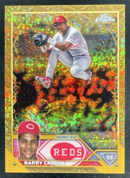 2023 Topps Gilded Collection Mini Diamond Gold Etch #84 Barry Larkin /50