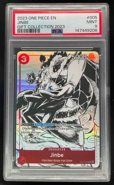 2023 One Piece EN Gift Collection #005 Jinbe PSA 9 - Main Image