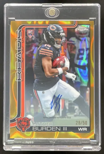 2025 Topps Chrome Rookie Gold Lava #RA-LB Luther Burden III RC Auto /50
