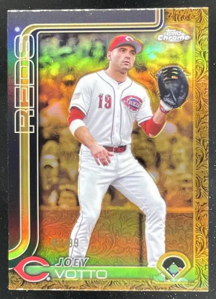2025 Topps Gilded Collection Chrome Gold #71 Joey Votto /99