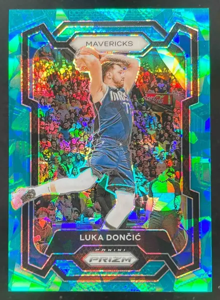 2023-24 Panini Prizm Prizms Teal Ice #110 Luka Doncic /225