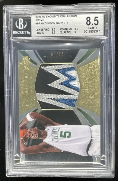 2008-09 Upper Deck Exquisite Collection Prime #PRM-KG Kevin Garnett /50 BGS 8.5