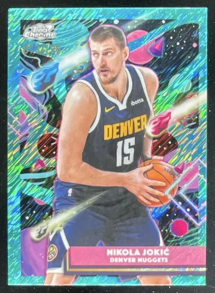 2025-26 Topps Cosmic Chrome Aqua Equinox Refractor #95 Nikola Jokic /199
