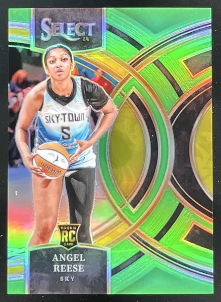 2024 Panini Select WNBA Neon Green Prizms #147 Angel Reese RC Premier Level /75