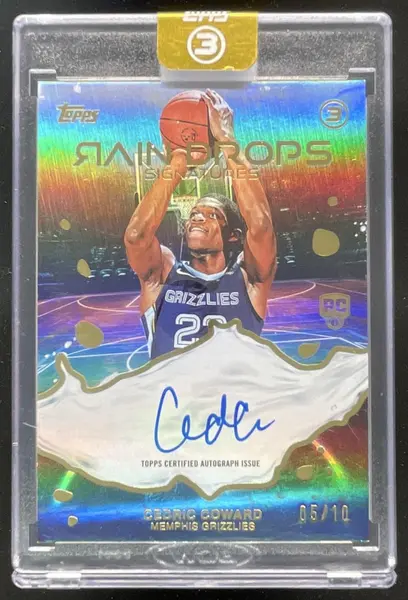 2025-26 Topps Three Raindrops Signatures Gold #RS-CC Cedric Coward RC Auto /10