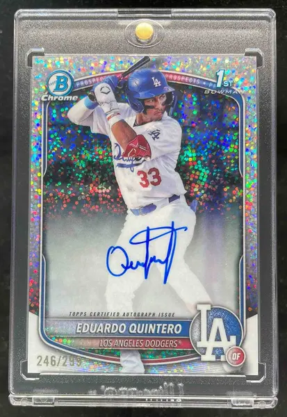 2025 Bowman Chrome Speckle Refractor #CPA-EQ Eduardo Quintero RC Auto /299