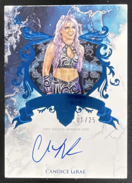 2025 Topps Royalty WWE Royalty Autographs Blue #RAU-CLR Candice LeRae Auto /25