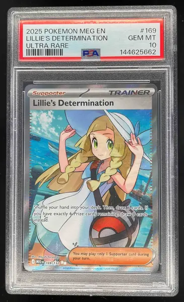2025 Pokemon Mega Evolution #169/132 Lillie's Determination Ultra Rare PSA 10