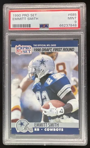 1990 Pro Set #685 Emmitt Smith RC PSA 9