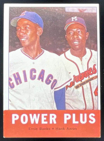 1963 Topps #242 Power Plus Hank Aaron Ernie Banks