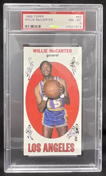 1969-70 Topps #63 Willie McCarter RC PSA 8