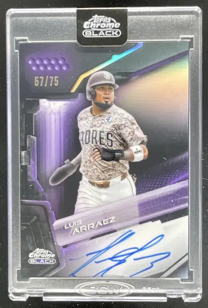 2026 Topps Chrome Black Autographs Purple Refractor #CBA-LA Luis Arraez Auto /75