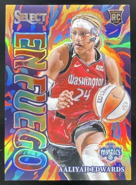 2024 Panini Select WNBA En Fuego Tie Dye Prizms #1 Aaliyah Edwards RC /25