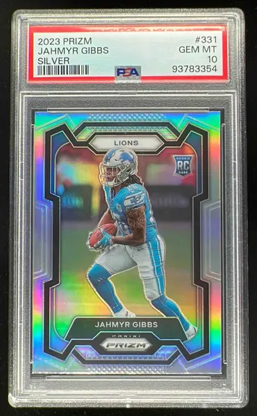 2023 Panini Prizm Silver Prizm #331 Jahmyr Gibbs RC PSA 10 on