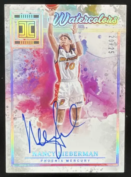 2025 Panini Impeccable WNBA Water Colors Holo Silver #5 Nancy Lieberman Auto /25