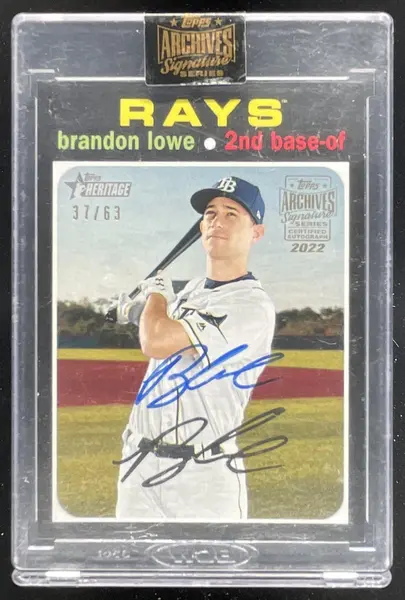 2022 Topps Archives Signature Series Autograph Brandon Lowe Auto /63