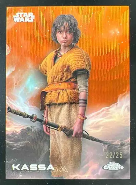 2025 Topps Chrome Star Wars Rebel Orange Wave Refractor #69 Kassa