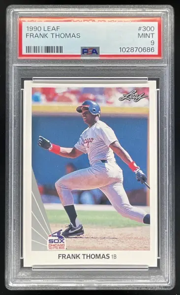 1990 Leaf #300 Frank Thomas UER RC PSA 9